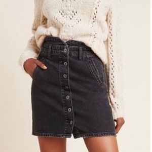 Pilcro Denim Button Front Skirt